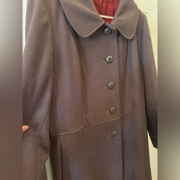 Women’s 1960’s Vintage coat Brown (Rare) Hand craft Made In Usa - Picture 6 of 16